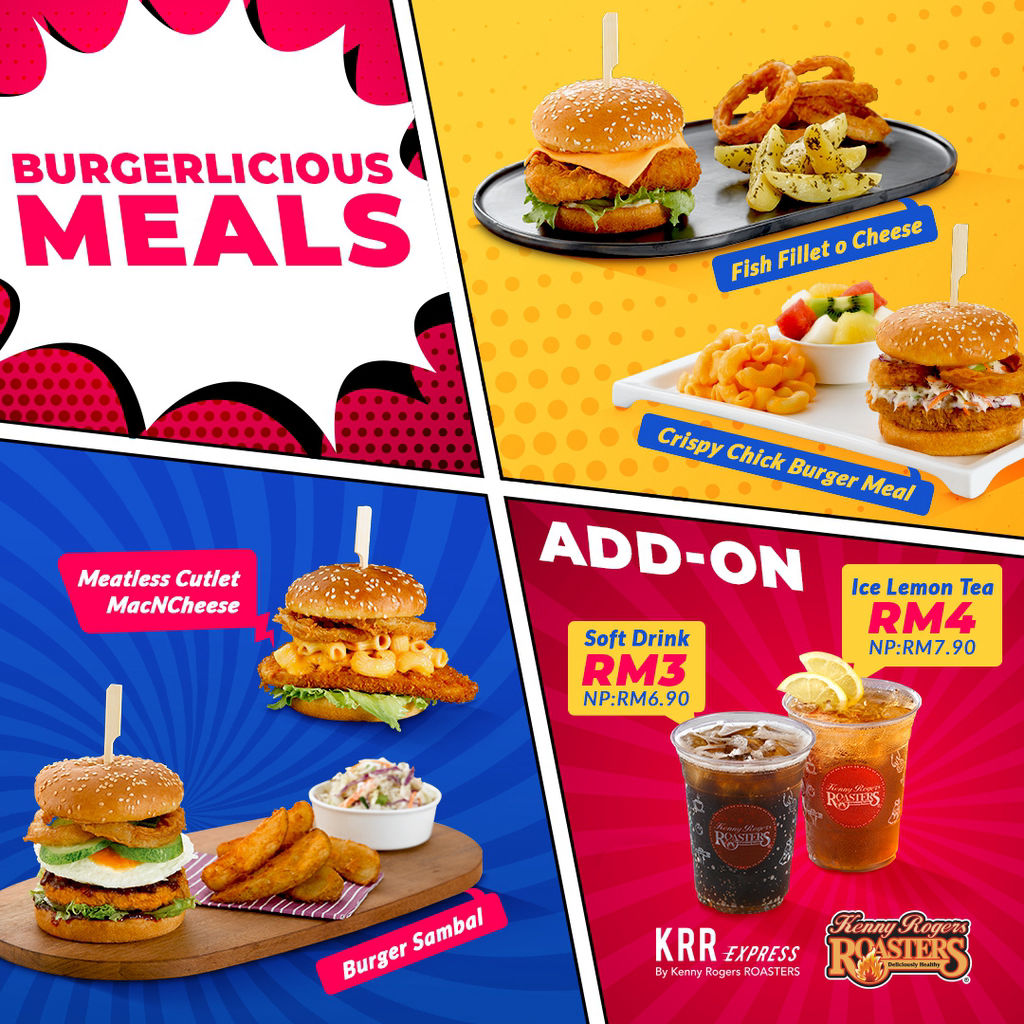 💥Burgerlicious Meals 💥coming your way! by Kenny Rogers @ Sunway BigBox Mall